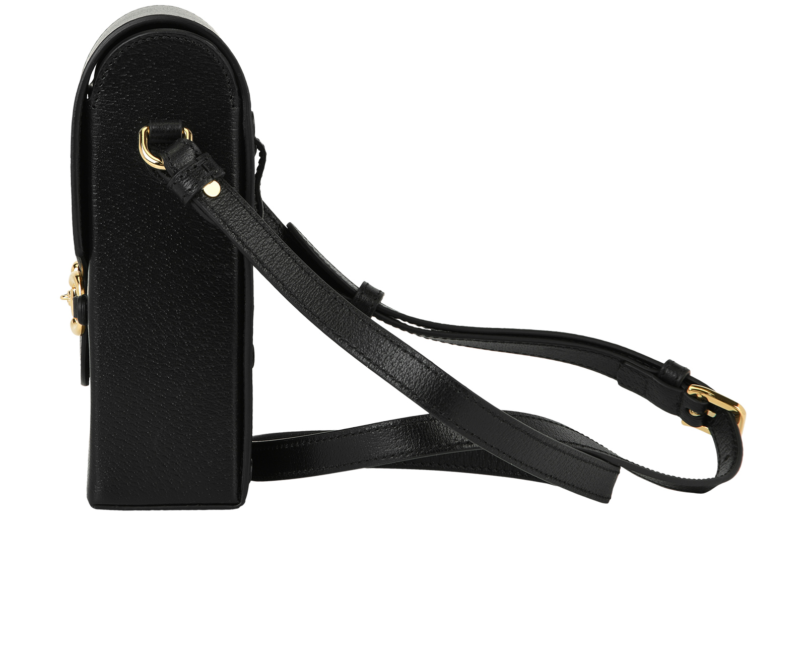 Horsebit 1955 Vertical Crossbody, &pound;450, Handbags, Black, Leather, Bottom view